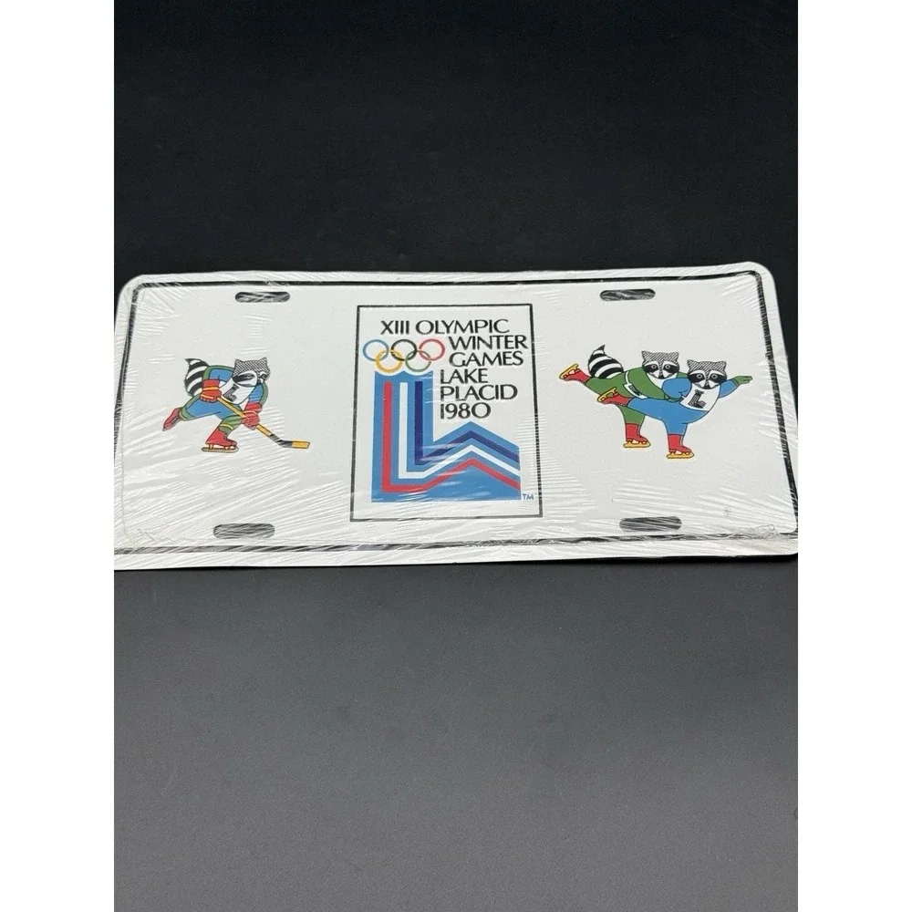 1980 Lake Placid New York WINTER OLYMPICS Booster License Plate Tag
